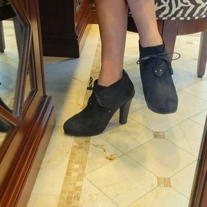 WOMEN'S RAG & BONE BLACK SUEDE ANKLE BOOTS BOOTIES HEELS MADE IN ITALY